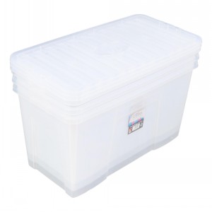 Wham Crystal Plastic Storage Box & Lid Size 19 110 Litre
